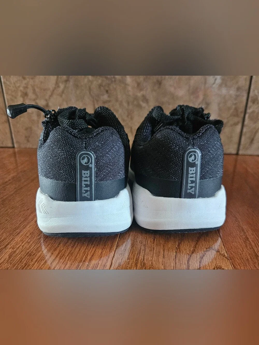 Kids Black Athletic Sneakers with White Sole